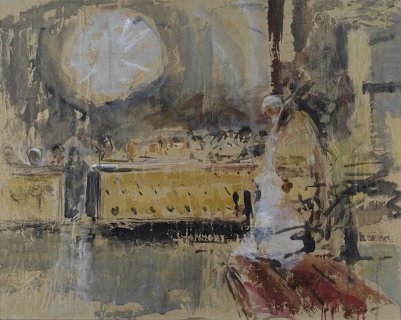 Francesco Paolo Michetti - La funzione religiosa, studiop